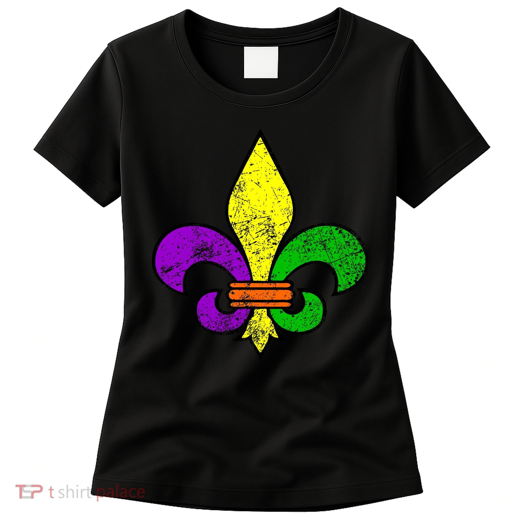Fleur De Lis Retro Mardi Gras New Orleans Logo Women's T-Shirt
