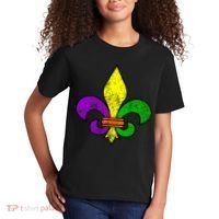 Fleur De Lis Retro Mardi Gras New Orleans Logo Kids T-Shirt thumb 2