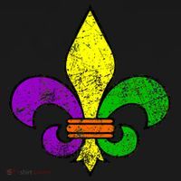 Fleur De Lis Retro Mardi Gras New Orleans Logo Kids T-Shirt thumb 4