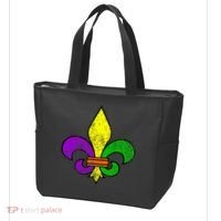 Fleur De Lis Retro Mardi Gras New Orleans Logo Tote Bag thumb 3