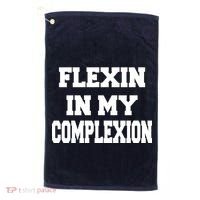 Flexin In My Complexion Golf Towel thumb 0