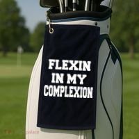 Flexin In My Complexion Golf Towel thumb 2