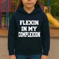 Flexin In My Complexion Kids Hoodie thumb 3