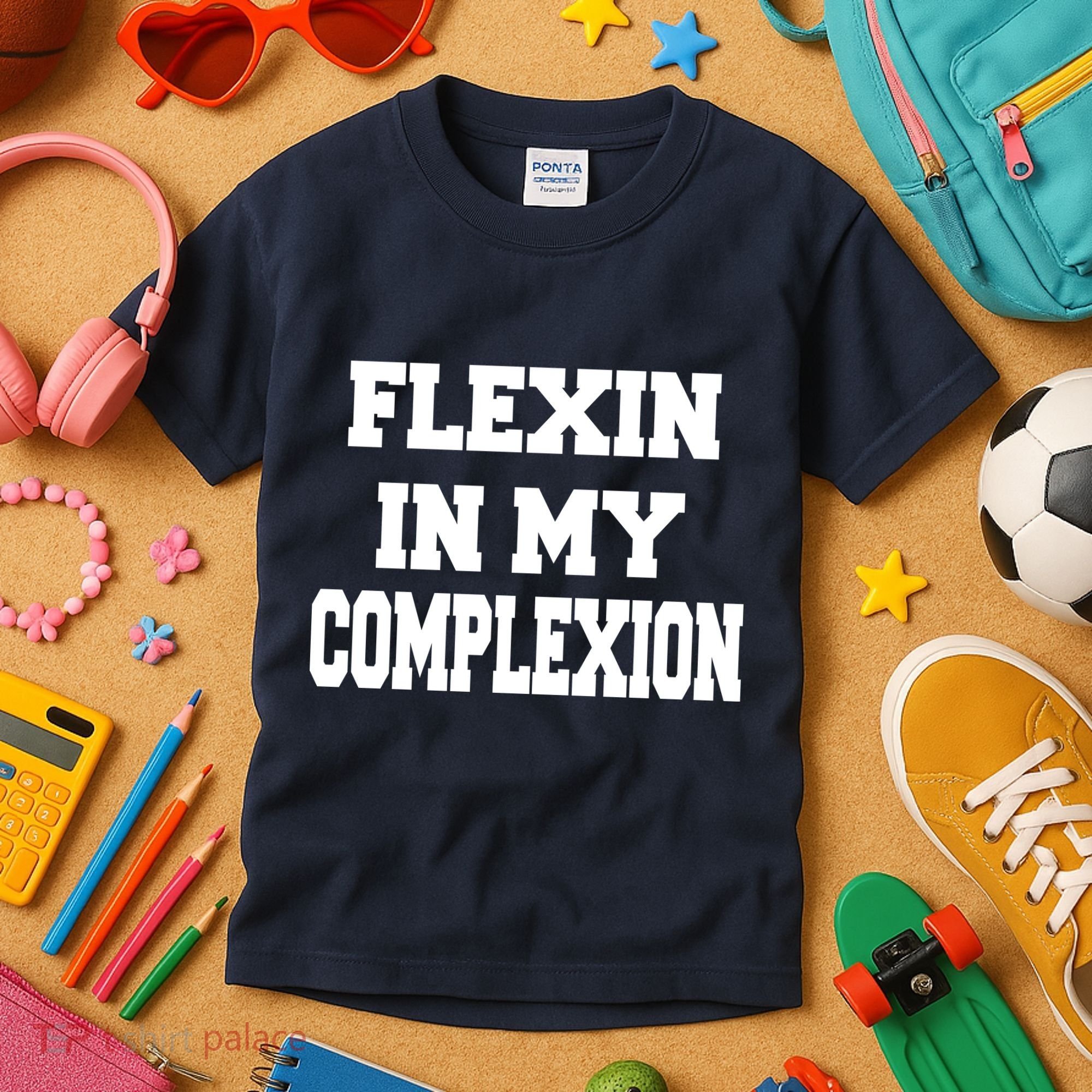 Flexin In My Complexion Kids T-Shirt