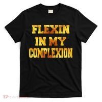 Flexin In My Complexion Gold Print T-Shirt thumb 0
