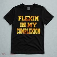 Flexin In My Complexion Gold Print T-Shirt thumb 5