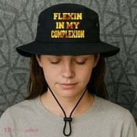Flexin In My Complexion Gold Print Bucket Hat thumb 3