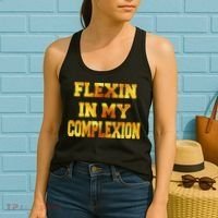 Flexin In My Complexion Gold Print Women's Tank Top thumb 2