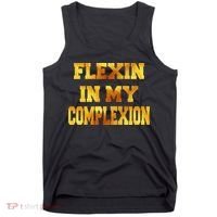 Flexin In My Complexion Gold Print Tank Top thumb 0