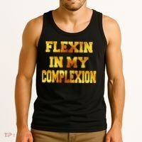 Flexin In My Complexion Gold Print Tank Top thumb 3