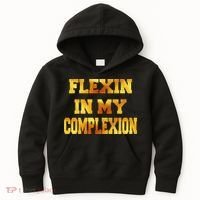Flexin In My Complexion Gold Print Kids Hoodie thumb 0