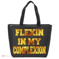 Flexin In My Complexion Gold Print Tote Bag thumb 0
