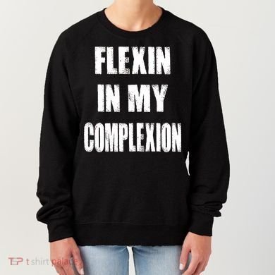 Flexin My Complexion Distressed Logo Women's Sweatshirt