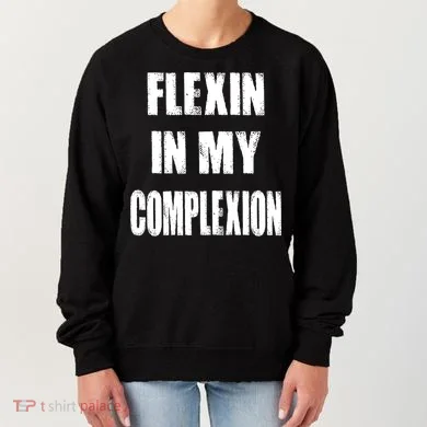 Flexin My Complexion Distressed Logo Women's Sweatshirt