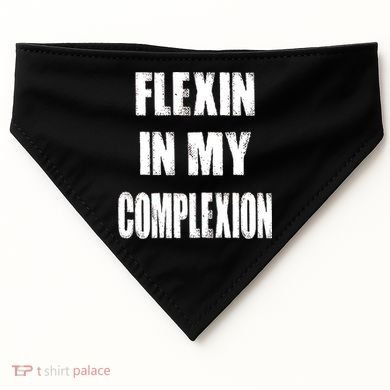 Flexin My Complexion Distressed Logo USA-Made Doggie Bandana
