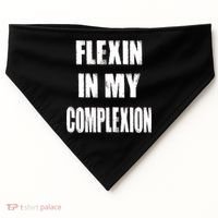 Flexin My Complexion Distressed Logo USA-Made Doggie Bandana thumb 0