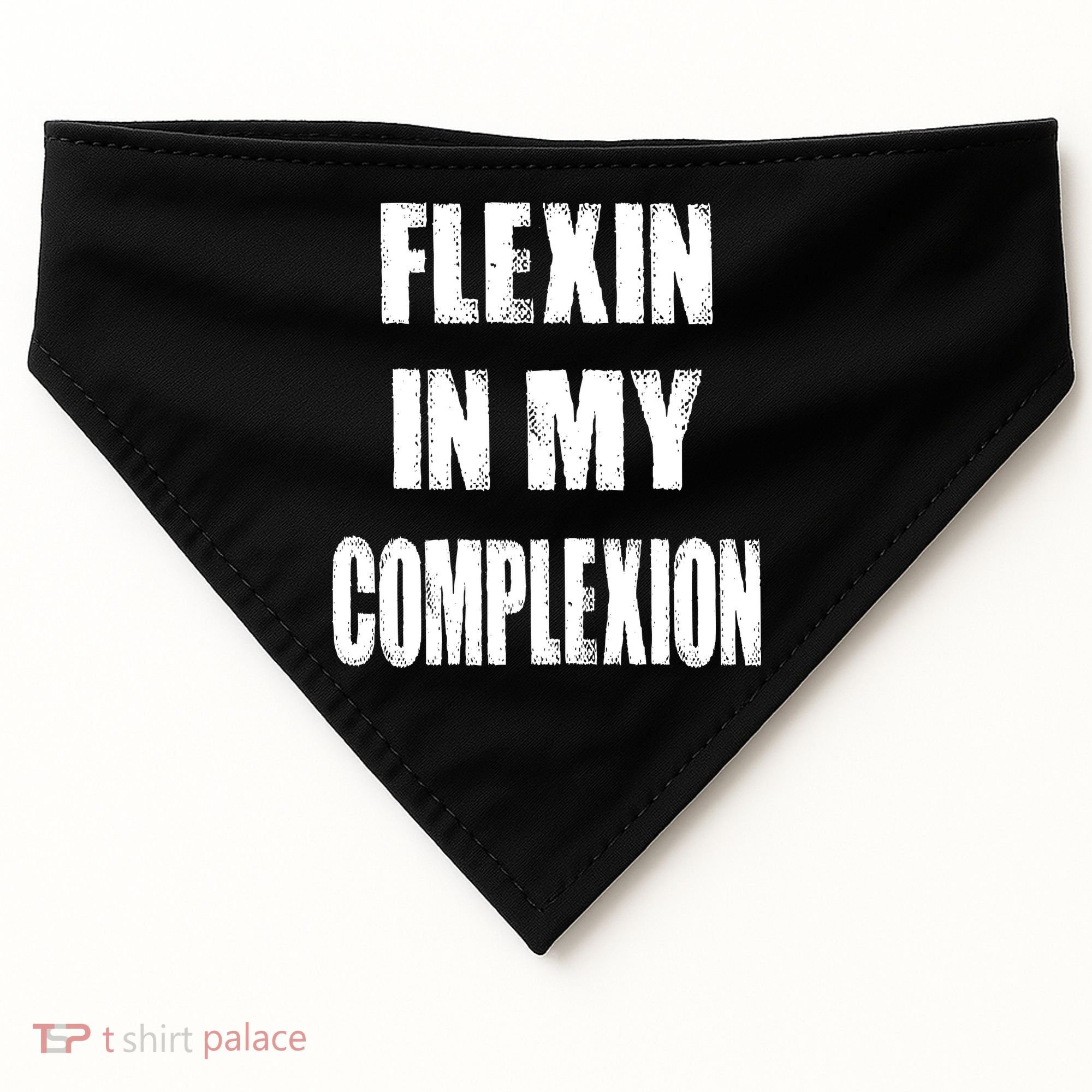 Flexin My Complexion Distressed Logo USA-Made Doggie Bandana