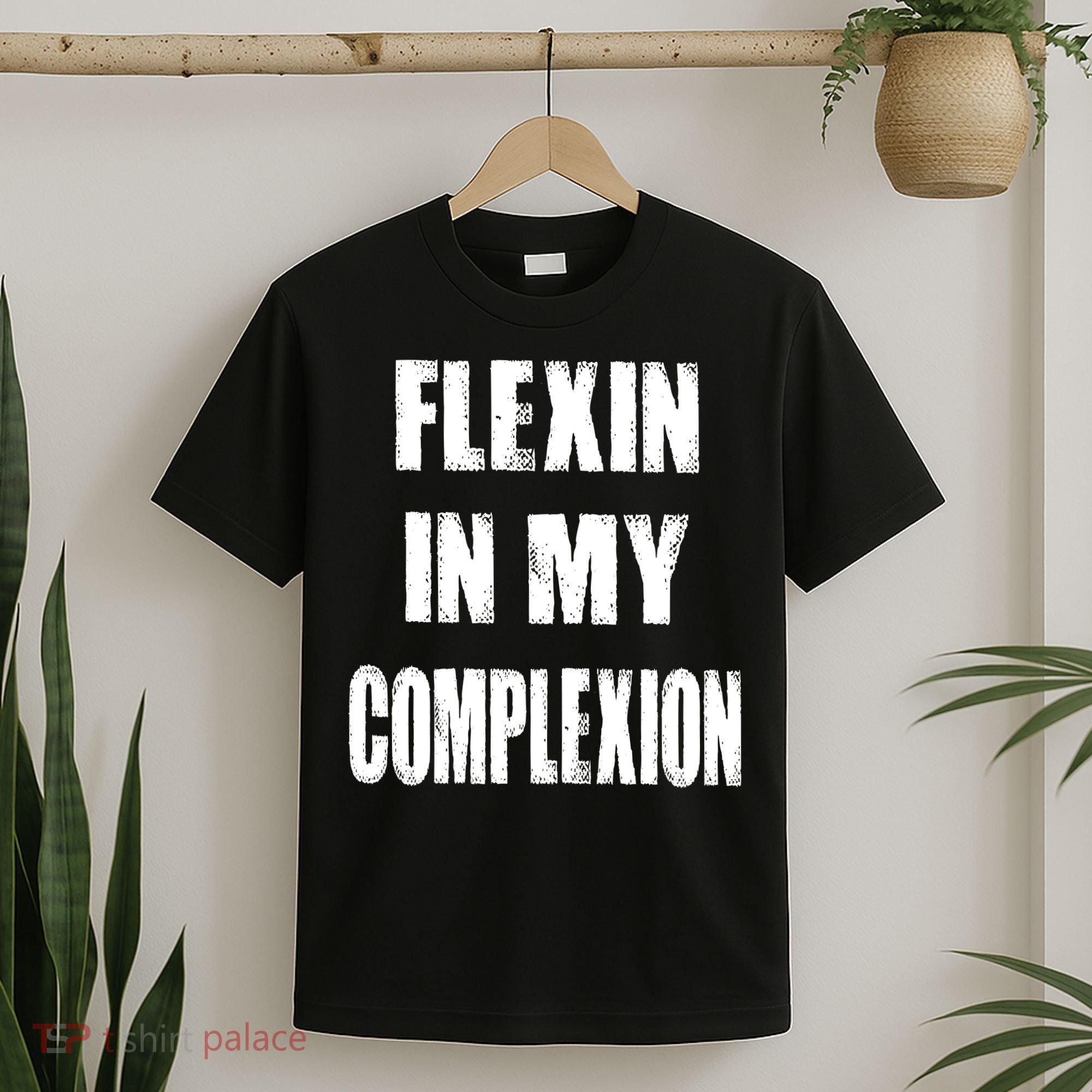 Flexin My Complexion Distressed Logo T-Shirt