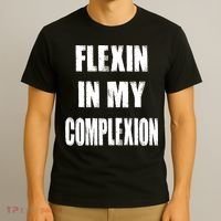 Flexin My Complexion Distressed Logo T-Shirt thumb 3