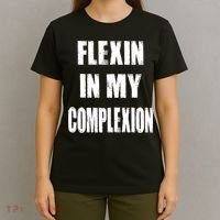 Flexin My Complexion Distressed Logo T-Shirt thumb 4