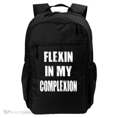 Flexin My Complexion Distressed Logo Backpack