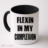 Flexin My Complexion Distressed Logo Coffee Mug thumb 0