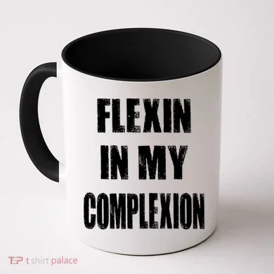 Flexin My Complexion Distressed Logo Coffee Mug