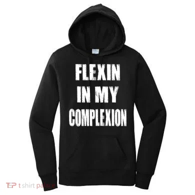 Flexin My Complexion Distressed Logo Women's Hoodie