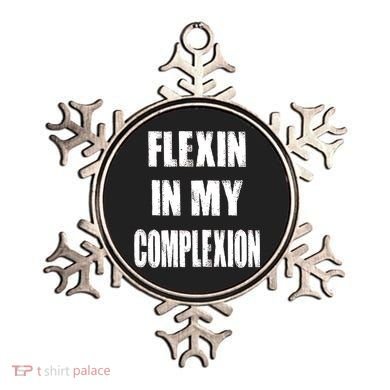 Flexin My Complexion Distressed Logo Ornament