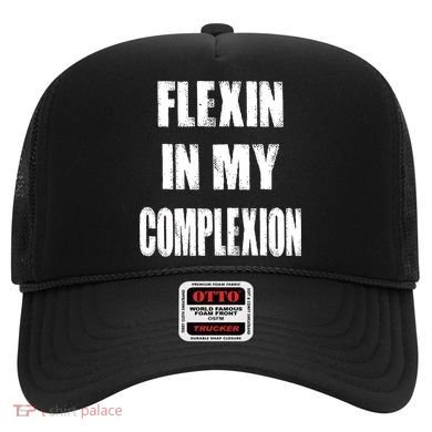 Flexin My Complexion Distressed Logo Hat