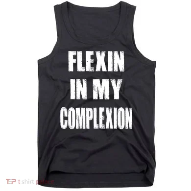 Flexin My Complexion Distressed Logo Tank Top