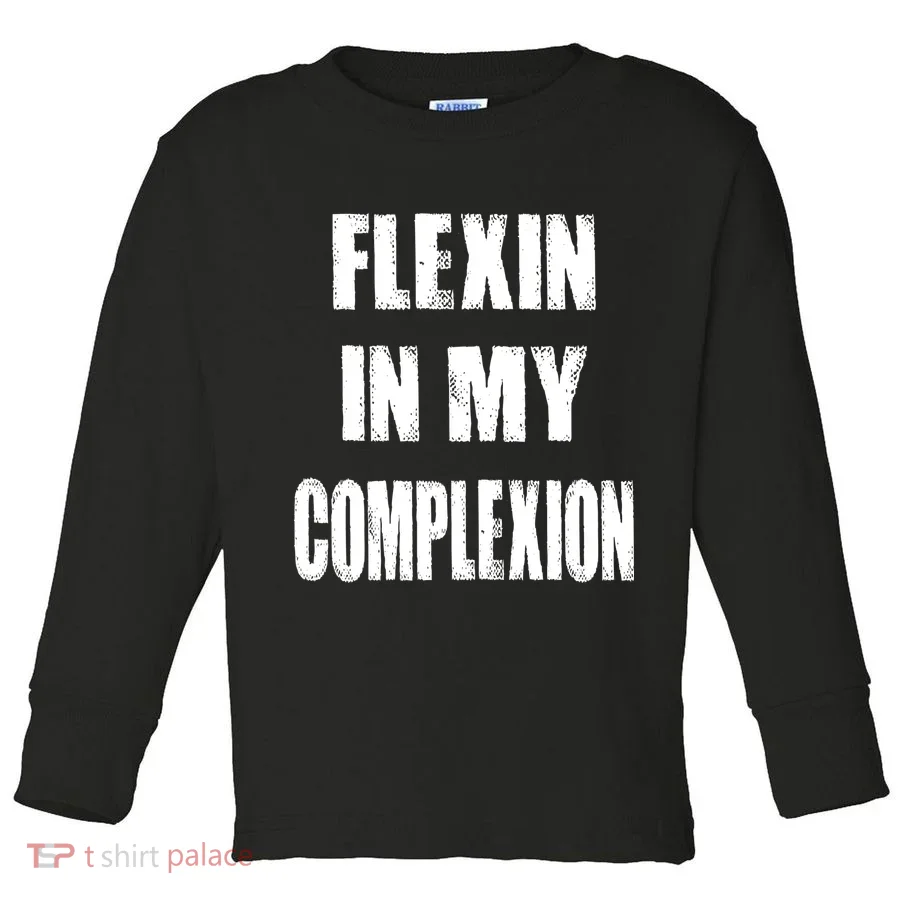 Flexin My Complexion Distressed Logo Toddler Long Sleeve