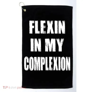 Flexin My Complexion Distressed Logo Golf Towel