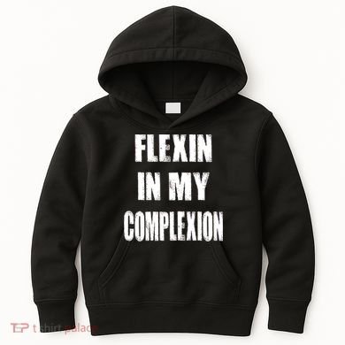 Flexin My Complexion Distressed Logo Kids Hoodie