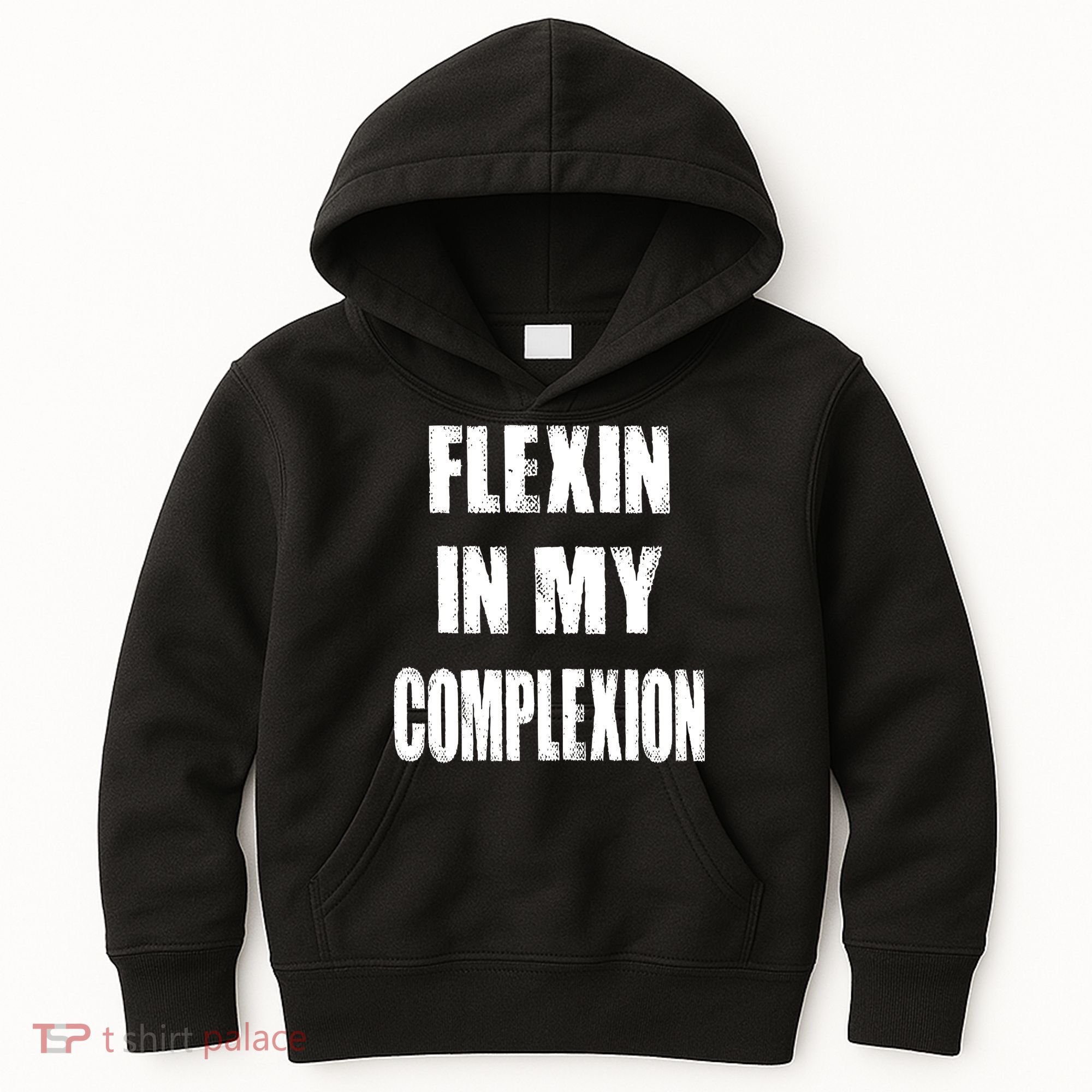 Flexin My Complexion Distressed Logo Kids Hoodie