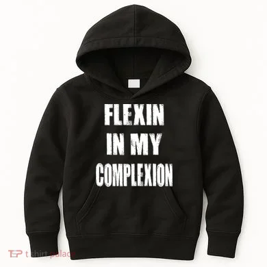 Flexin My Complexion Distressed Logo Kids Hoodie