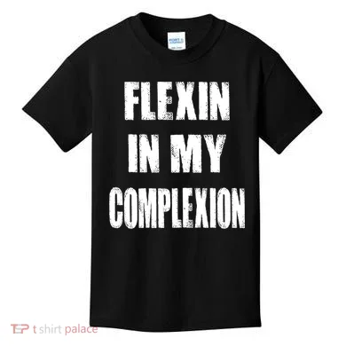Flexin My Complexion Distressed Logo Kids T-Shirt