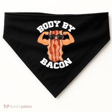 Flexing Body by Bacon USA-Made Doggie Bandana