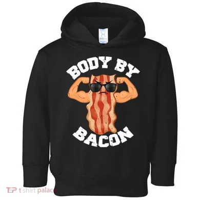 Flexing Body by Bacon Toddler Hoodie