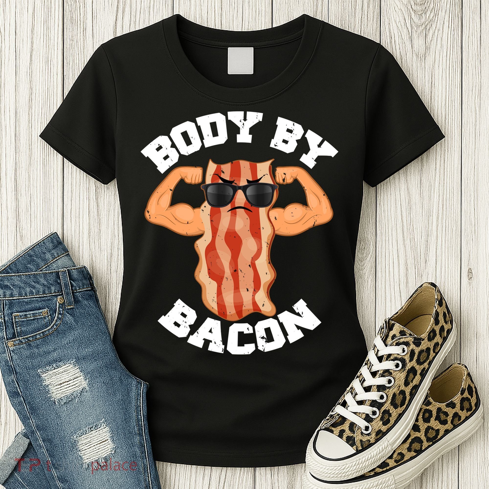 Flexing Body by Bacon Women's T-Shirt