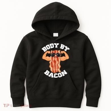 Flexing Body by Bacon Kids Hoodie