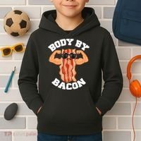 Flexing Body by Bacon Kids Hoodie thumb 2
