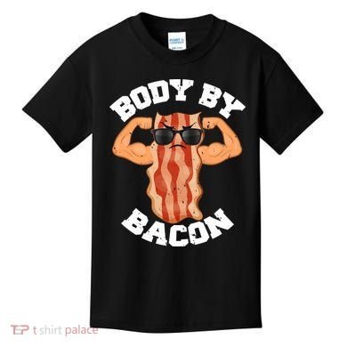Flexing Body by Bacon Kids T-Shirt