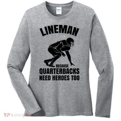 Football Lineman Women's Long Sleeve Shirt