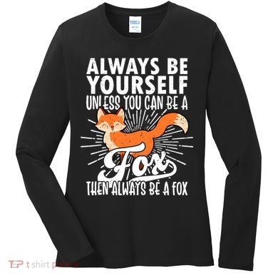 Fox Lover Funny Fox Forest Animals Cute Fox Fox Women's Long Sleeve Shirt