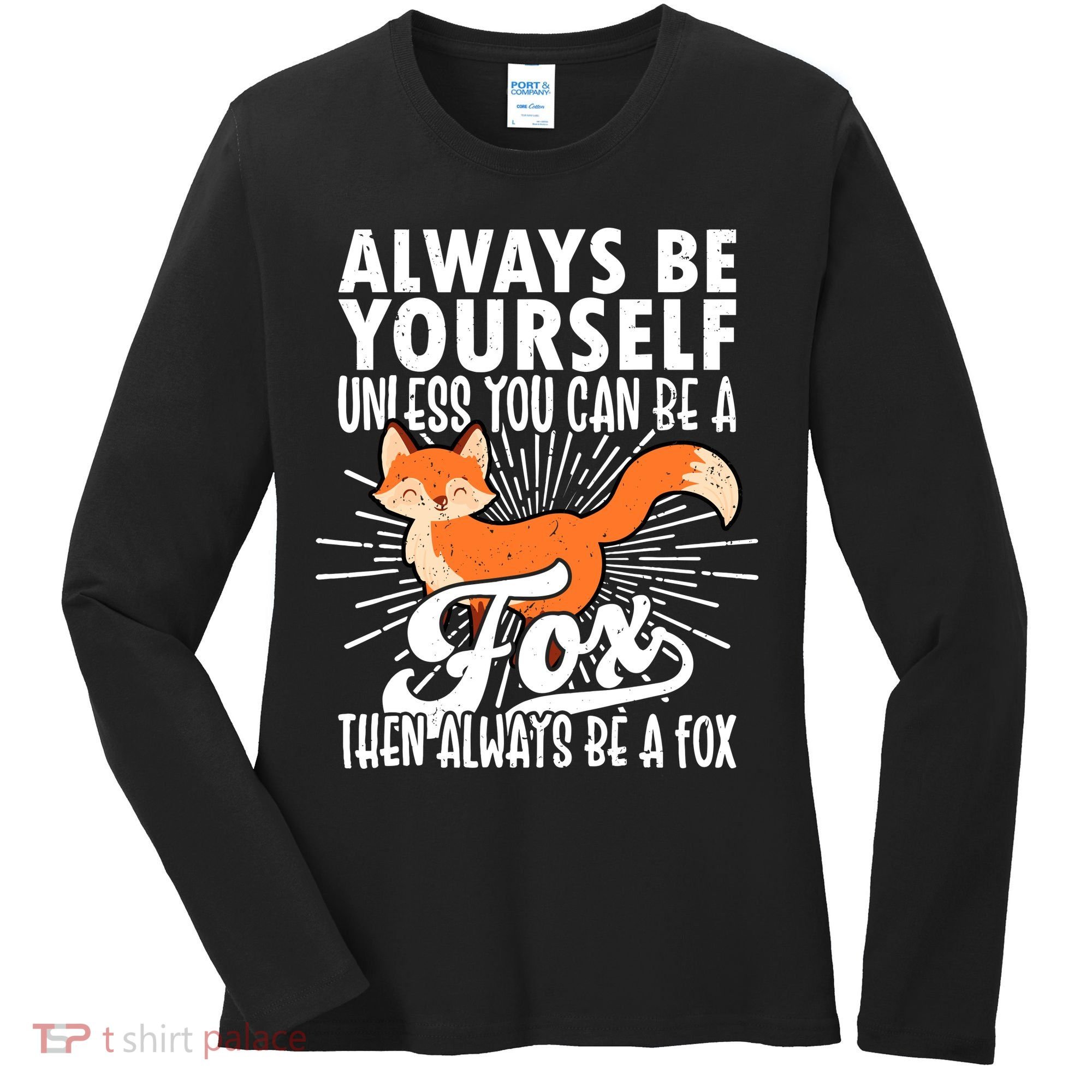 Fox Lover Funny Fox Forest Animals Cute Fox Fox Women's Long Sleeve Shirt