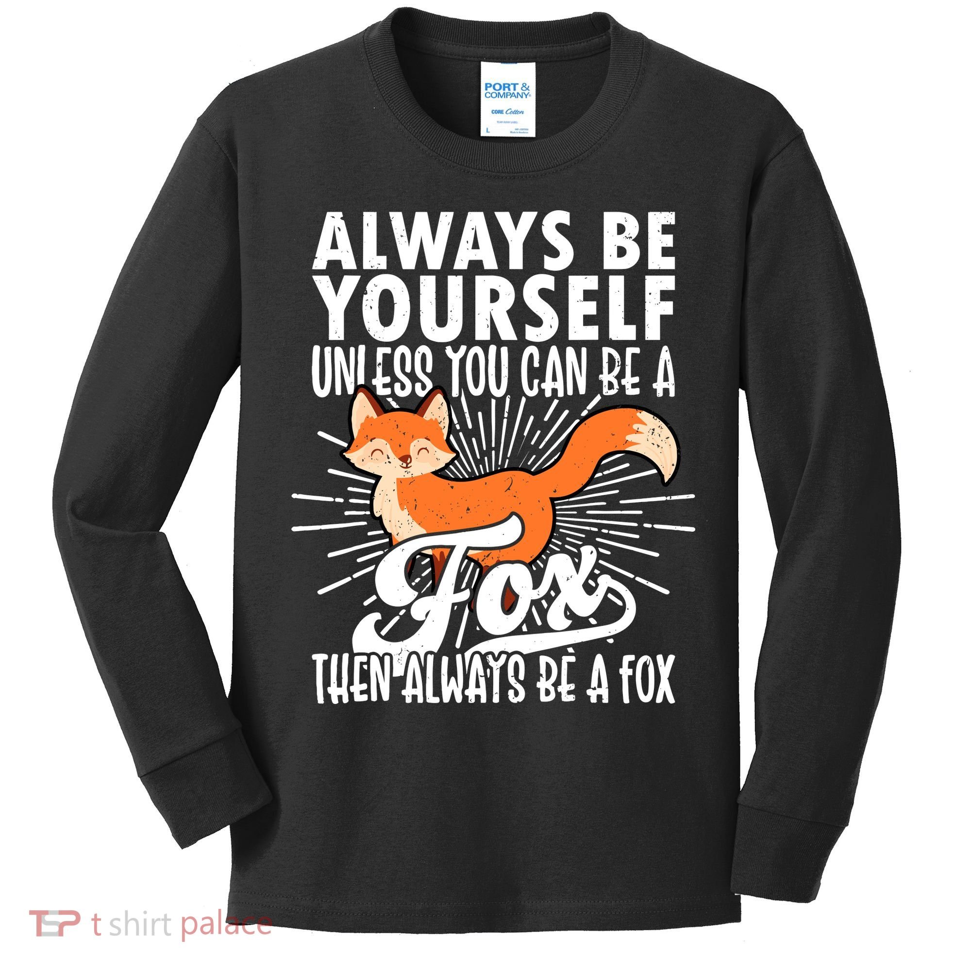 Fox Lover Funny Fox Forest Animals Cute Fox Fox Kids Long Sleeve Shirt