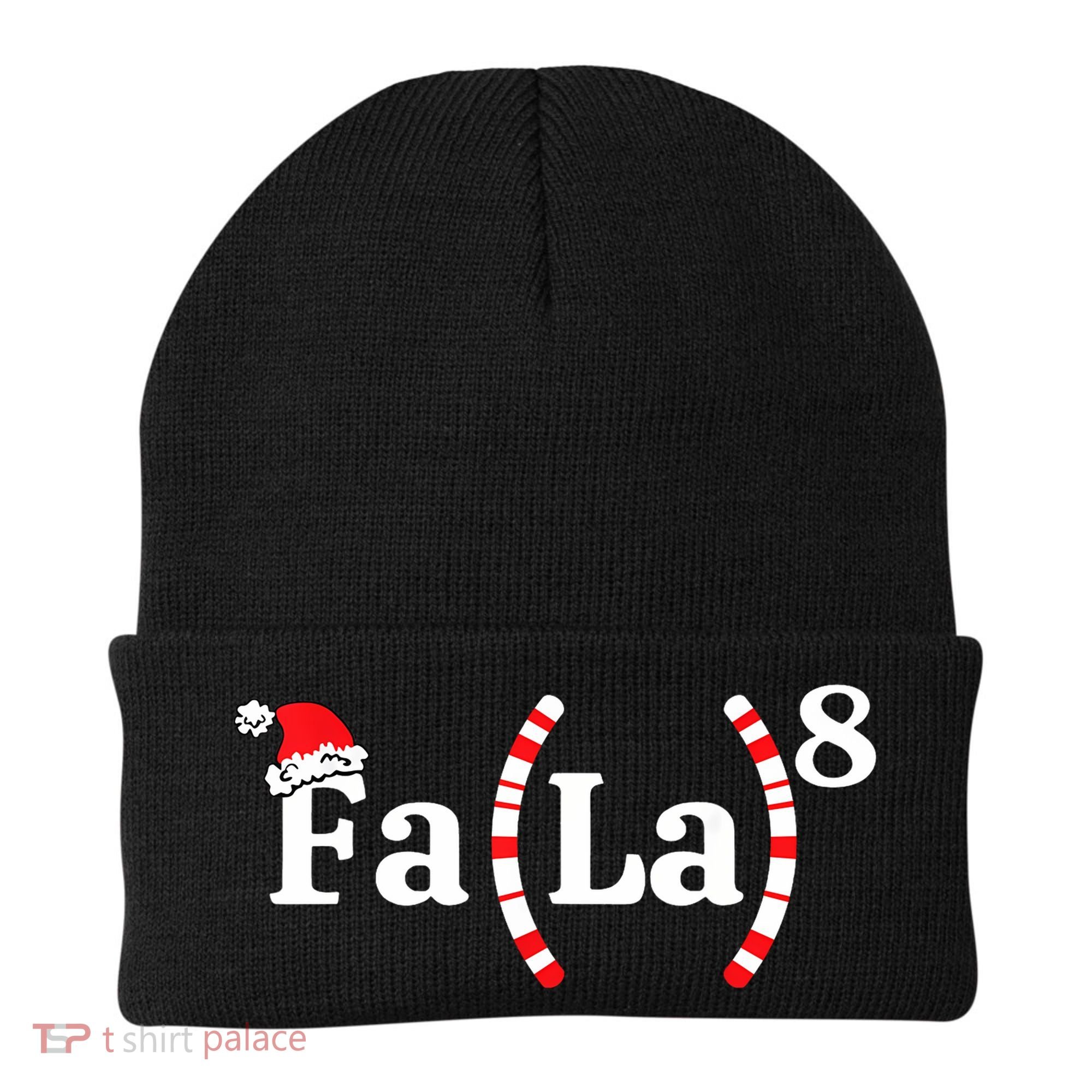 Fa (La)8 Funny Christmas Santa Fa La Math Teacher Student Beanie