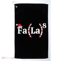 Fa (La)8 Funny Christmas Santa Fa La Math Teacher Student Golf Towel thumb 0