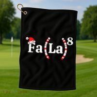Fa (La)8 Funny Christmas Santa Fa La Math Teacher Student Golf Towel thumb 1